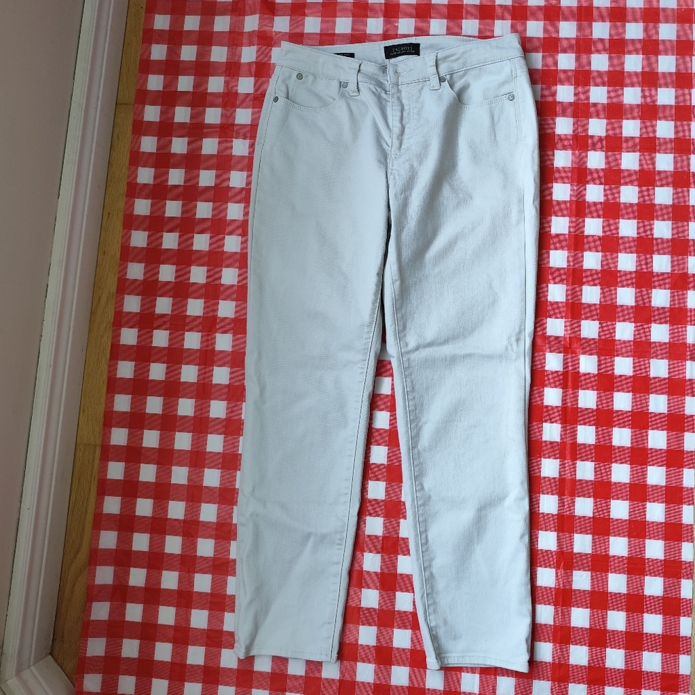 Talbots White Flawless Slim Ankle Curvy 5 Pocket Jeans size 6